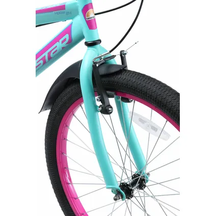 Bikestar kinderfiets Urban Jungle 24 inch turquoise/paars 9