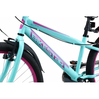 Bikestar kinderfiets Urban Jungle 24 inch turquoise/paars 10