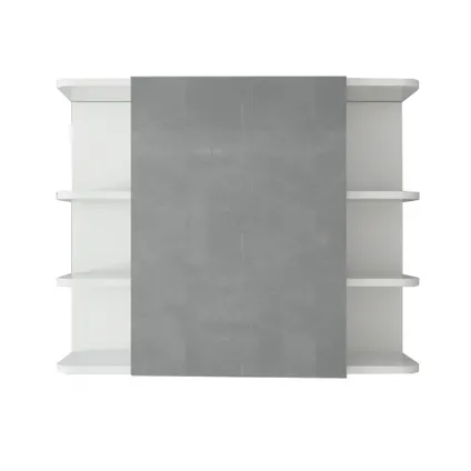 Armoire Murale de Salle de Bain ML-Design, Blanc, 80x64x21 cm, Panneau MDF Finition Mélaminée 4