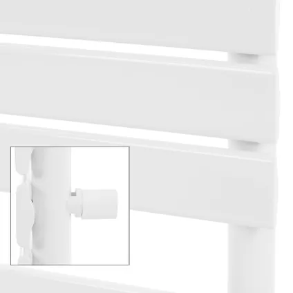 LuxeBath badkamer radiator Stoom 500x1800 mm, wit, middenaansluiting 50 mm, éénlaags, vlak 3