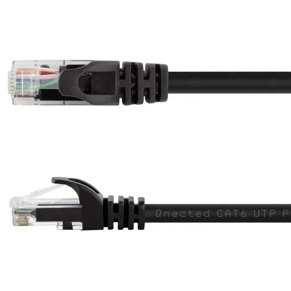 Qnected® Cat 6 UTP Netwerkkabel 1 meter | Gigabit Ethernet | PoE++ | Snagless RJ45 | Zwart 2