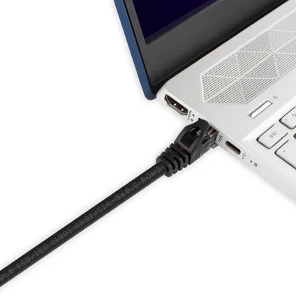 Qnected® Cat 6 UTP Netwerkkabel 1 meter | Gigabit Ethernet | PoE++ | Snagless RJ45 | Zwart 3