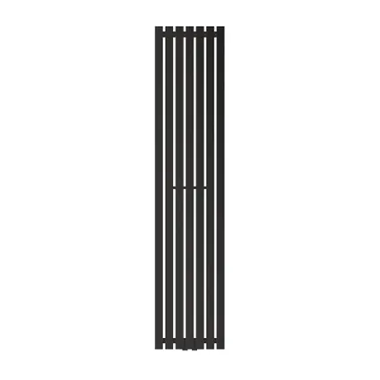 LuxeBath design radiator Stella 1800 x 370 mm, mat zwart, paneelradiator met centrale aansluiting