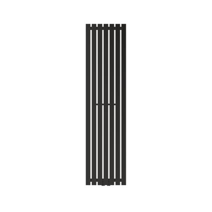 LuxeBath design radiator Stella 1400 x 370 mm, mat zwart, paneelradiator met centrale aansluiting