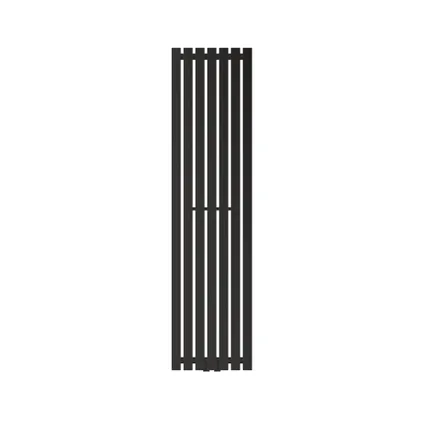 LuxeBath design radiator Stella 1400 x 370 mm, mat zwart, paneelradiator met centrale aansluiting