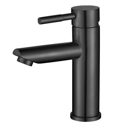 Luzzo® Como Black - Robinet de lavabo bas en acier inoxydable - Noir