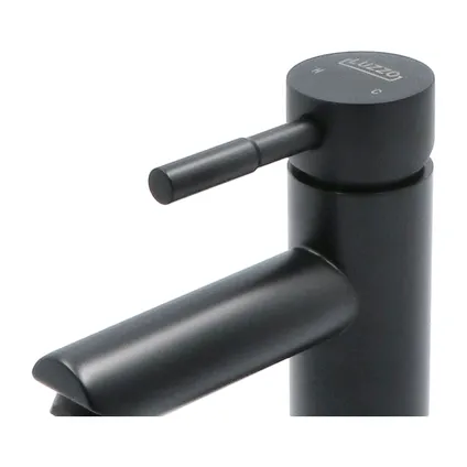 Luzzo® Como Black - Robinet de lavabo bas en acier inoxydable - Noir 2