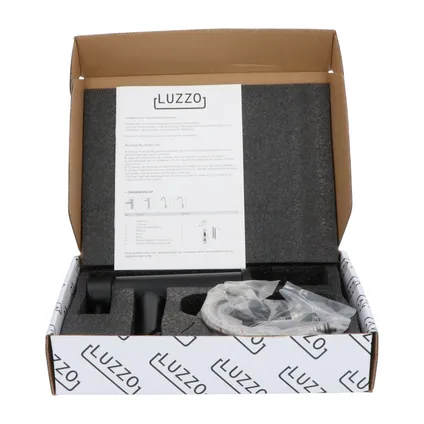 Luzzo® Como Black - Robinet de lavabo bas en acier inoxydable - Noir 4