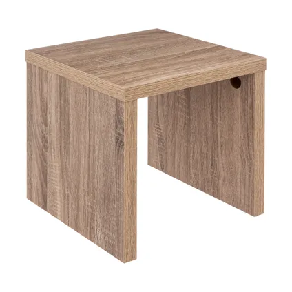 Set 3x Tables d'appoint/Tables basses Décor chêne 45x38x45 cm - Marron 3