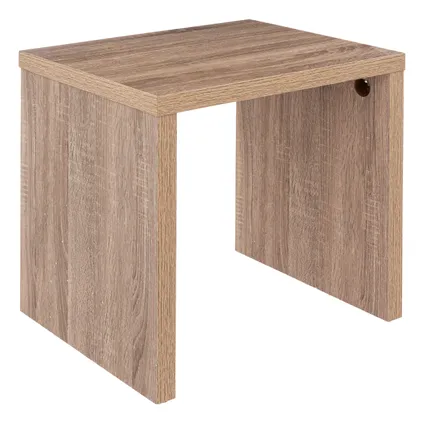 Set 3x Tables d'appoint/Tables basses Décor chêne 45x38x45 cm - Marron 4