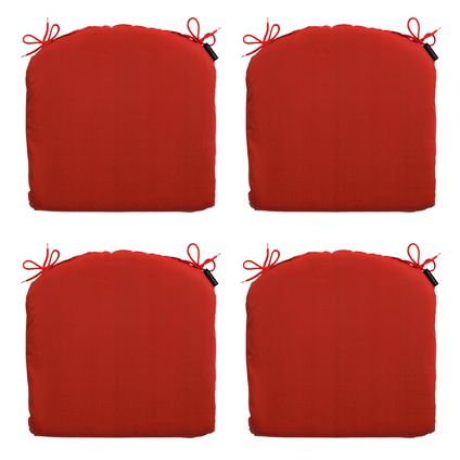 Coussin d'assise Madison Basic - Rouge - 46x48 - Rouge - 4 Pièces