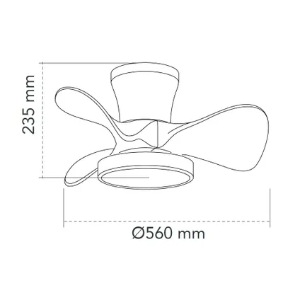 Ventilateur de plafond CristalRecord Moll mini Ø 56 cm blanc 5