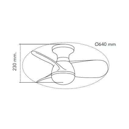 CristalRecord plafondventilator Epona Mini Ø 64cm zwart 6