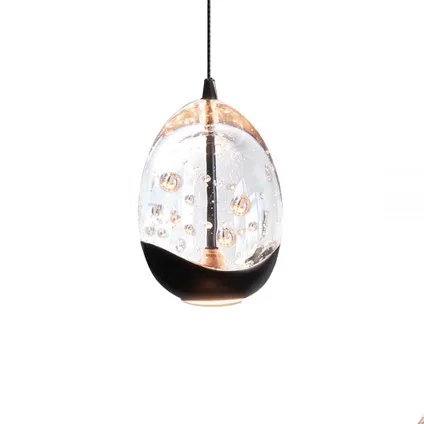 Highlight hanglamp Clear Egg ovaal 12 lichts L 140cm helder-zwart 3