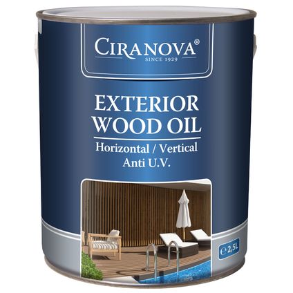 Ciranova Exterior Wood Oil - Teak - Houtolie - 2,5 liter