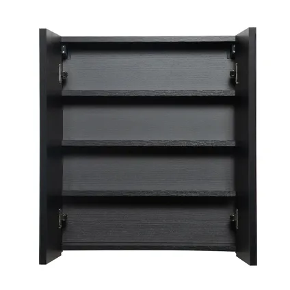 Badplaats Spiegelkast Cuba 60 x 16 x 70 cm - zwart houtnerf 4