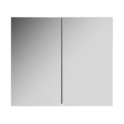 Meuble a miroir Cuba 80 x 16 x 70 cm - Badplaats - Chêne Châtaignier - Miroir armoire 3