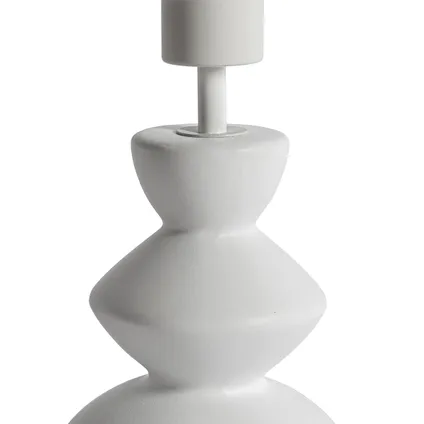 QAZQA Design tafellamp wit keramiek 15 cm zonder kap - Alisia 3