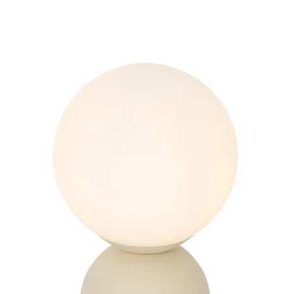 QAZQA Lampe de table hôtel chic beige avec verre opale - Pallon Trend 2