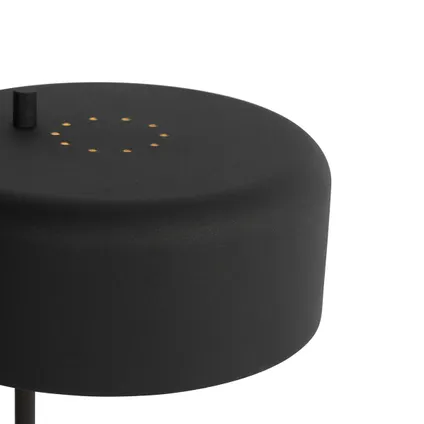 QAZQA Lampe de table rétro noire avec intérieur doré - Jinte 2
