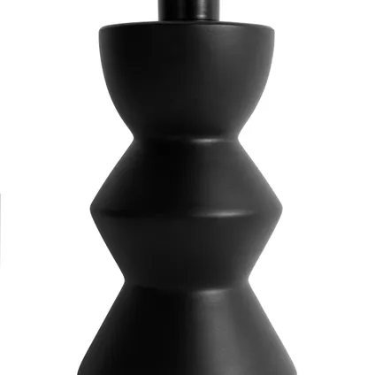 QAZQA Design tafellamp zwart keramiek 16 cm zonder kap - Alisia 3