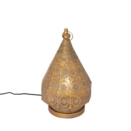 QAZQA Lampe de table orientale dorée 26 cm - Mowgli