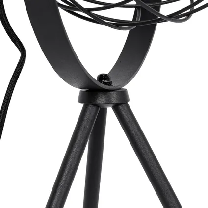 QAZQA Lampe de table industrielle trépied noire orientable - Hanze 5