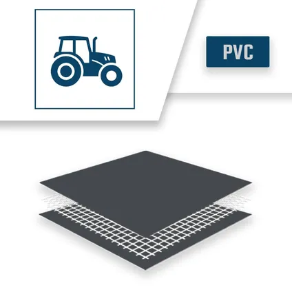 TECPLAST antracietgrijs pvc landbouwzeil 2x3 m 506ag - 5 jaar kwaliteit 4