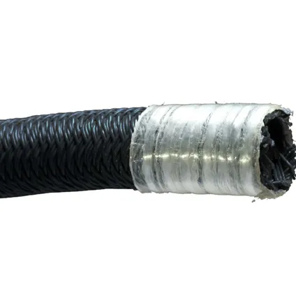 TECPLAST zwart elastisch bungeekoord 25 meter 9sw - professionele kwaliteit 9mm 2