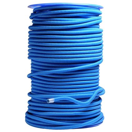 TECPLAST blauw elastisch bungeekoord 70 meter 9sw - professionele kwaliteit 9mm