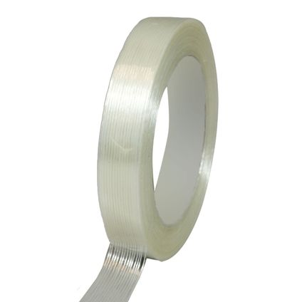 TECPLAST filament-tape transparent pp 130µ - plakband 19 mm x 50 m - 1 rol
