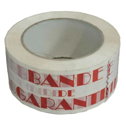 TECPLAST verpakkingstape "bande de garantie" in rood - 50 mm x 100 m - 1 rol 2