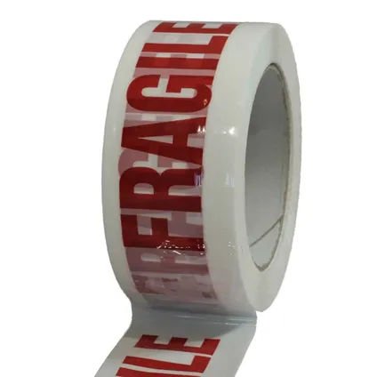 TECPLAST verpakkingstape "fragile" in rood - 50 mm x 100 m - 36 rollen 2