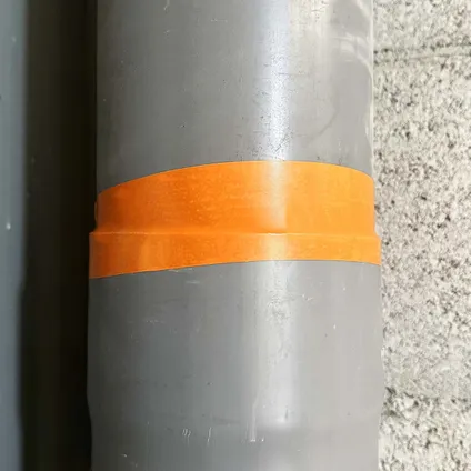TECPLAST set van 6 bouw oranje pvc plakbanden 75 mm x 33 m - plakrol 9