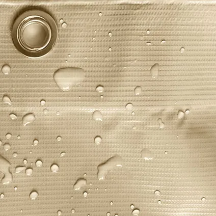 TECPLAST dakzeil 3x3 m donker beige 506to - 5 jaar kwaliteit - pvc waterdicht 7