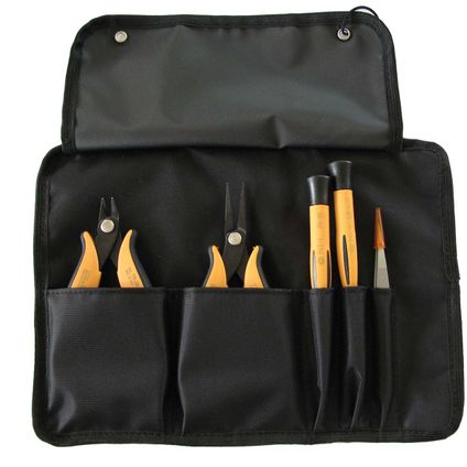 Piergiacomi - Ensemble de 5 outils à main différents (1 pince à épiler, 1 pince latérale, 1 pince et 2 tournevis)