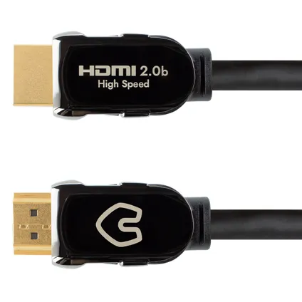Qnected® HDMI 2.0b kabel 0,5 meter - High Speed - 18 Gbps - ARC - HDR - Jet Black 2