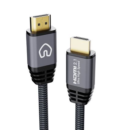 Câble HDMI 2.1 Qnected® 2,5 mètres - Ultra Haute Vitesse - 48 Gbps - Noir Onyx