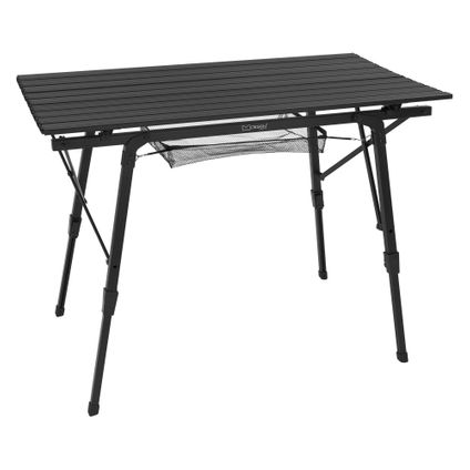 Table de Camping Pliante ML-Design Noir, 90x51,5 cm, Aluminium, Réglable 46-66,5 cm