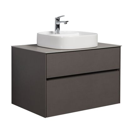 Meuble de salle de bain Hamilton 80 cm - Badplaats - Stone Grey - Meubles de salle de bains avec évier