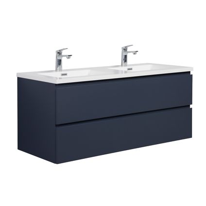 Meuble de salle de bain Angela 120 cm - Badplaats - Bleu mat – Armoire rangement