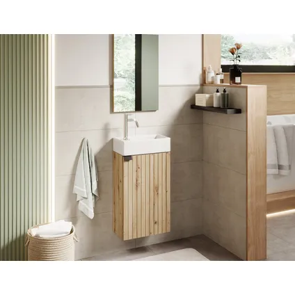 Armoire de toilette Bosco 40 x 22 cm - Badplaats - Chêne - Armoire de fontaine 3