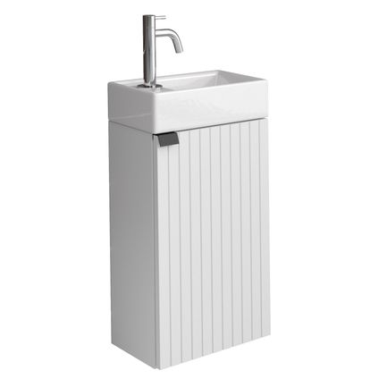 Armoire de toilette Bosco 40 x 22 cm - Badplaats - Blanc mat - Armoire de fontaine