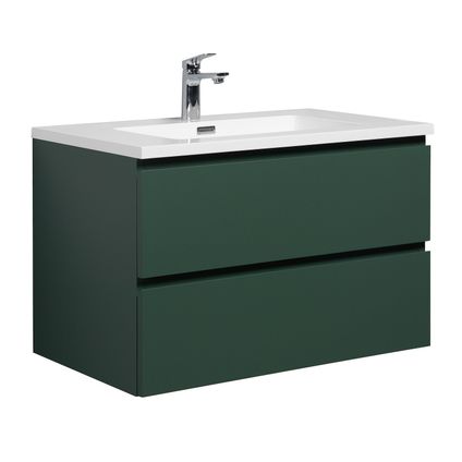 Meuble de salle de bain Angela 80 cm - Badplaats - noir vert – Armoire rangement