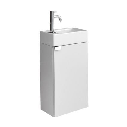 Armoire de toilette Apollo 40 x 22 cm - Badplaats - Blanc brillant - Armoire de fontaine