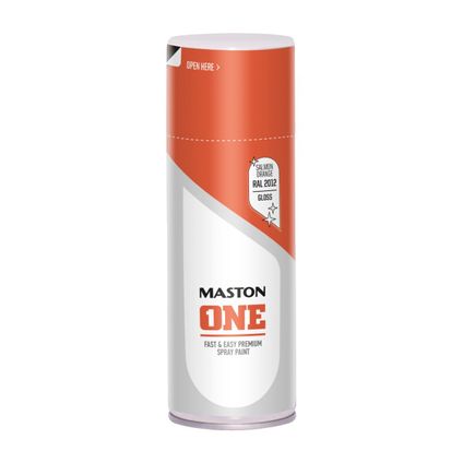Maston ONE - spuitlak - hoogglans - zalmoranje (RAL 2012) - 400 ml