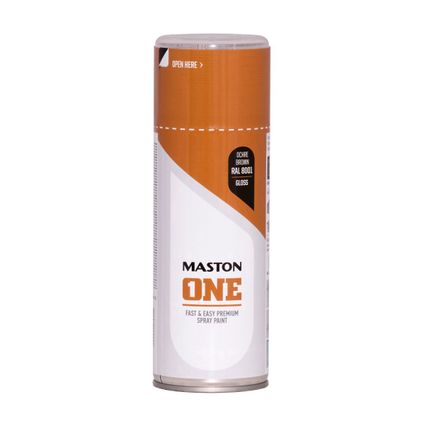 Maston ONE - spuitlak - hoogglans - okerbruin (RAL 8001) - 400 ml