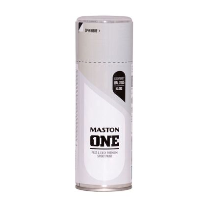 Maston ONE - spuitlak - hoogglans - lichtgrijs (RAL 7035) - 400 ml