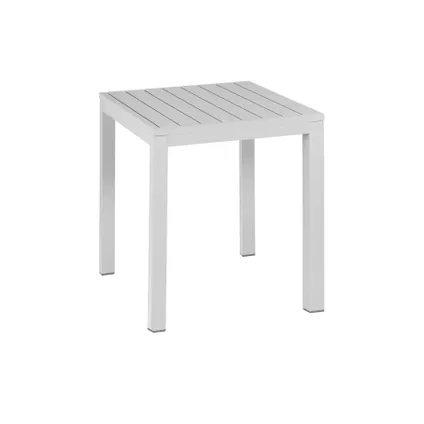 Table De Jardin - Aluminium - Blanc - 74X90x90 - Exotan - Venise