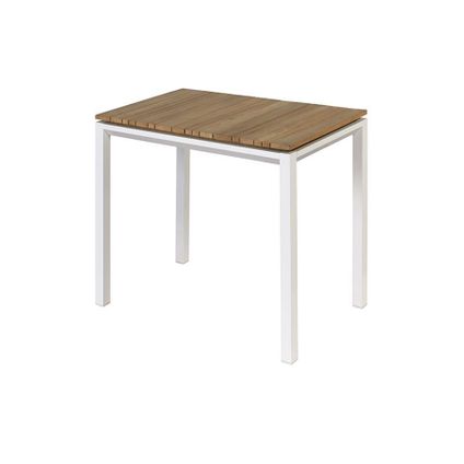 Table De Jardin - Aluminium - Naturel/Blanc - 74X90x90 - Exotan - Milan